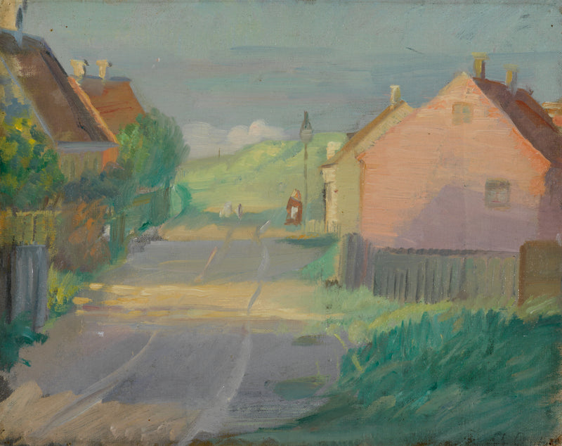 Østerbyvej. Skagen şehrinde bir ara sokak - Anna Ancher