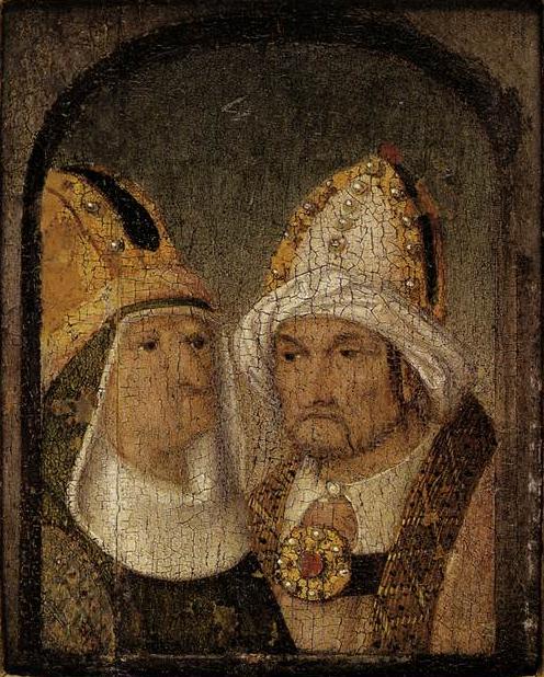 İki mitreli figür - Hieronymus Bosch