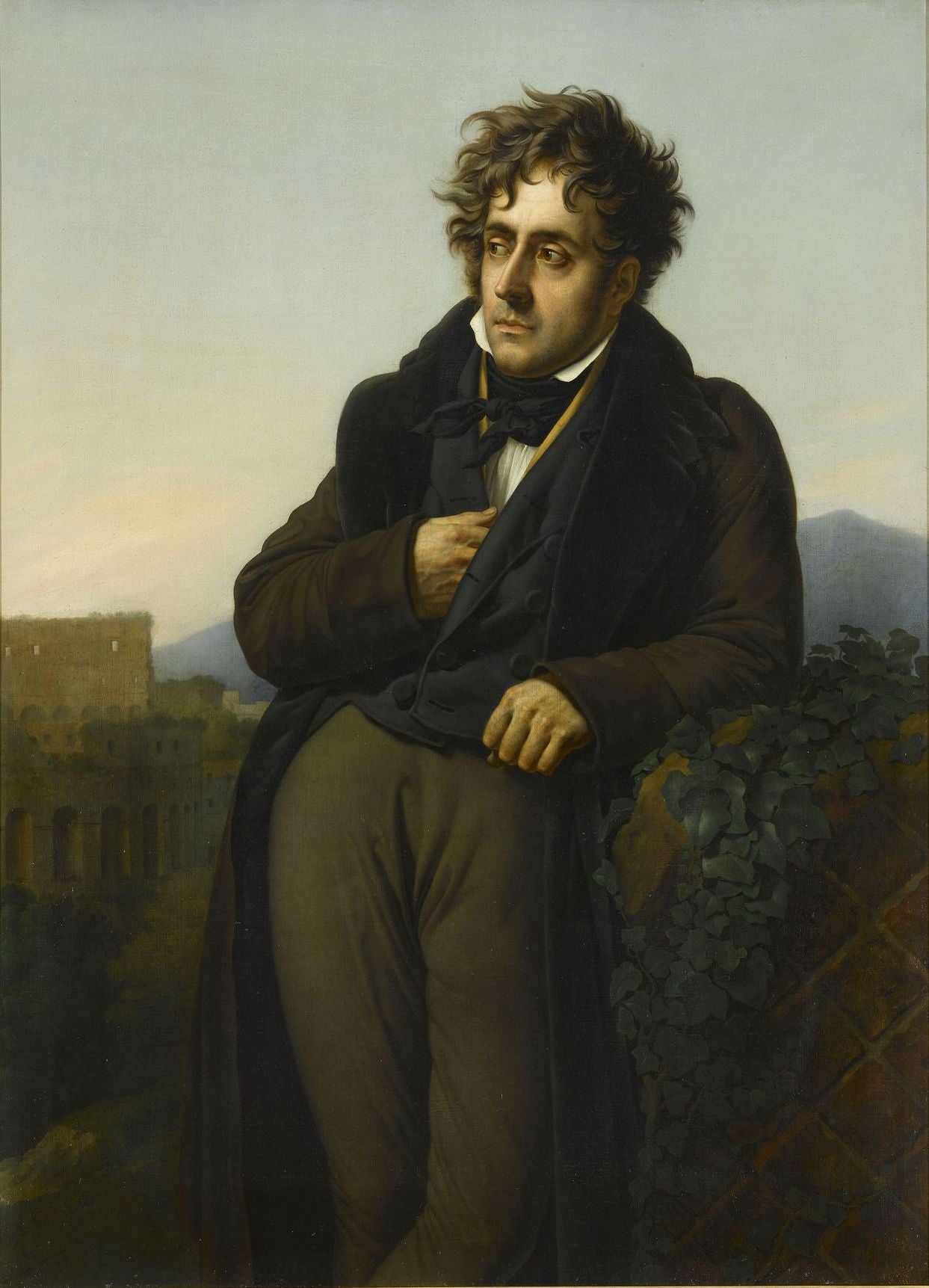 Portrait de Chateaubriand méditant sur les ruines de Rome - Anne-Louis Girodet