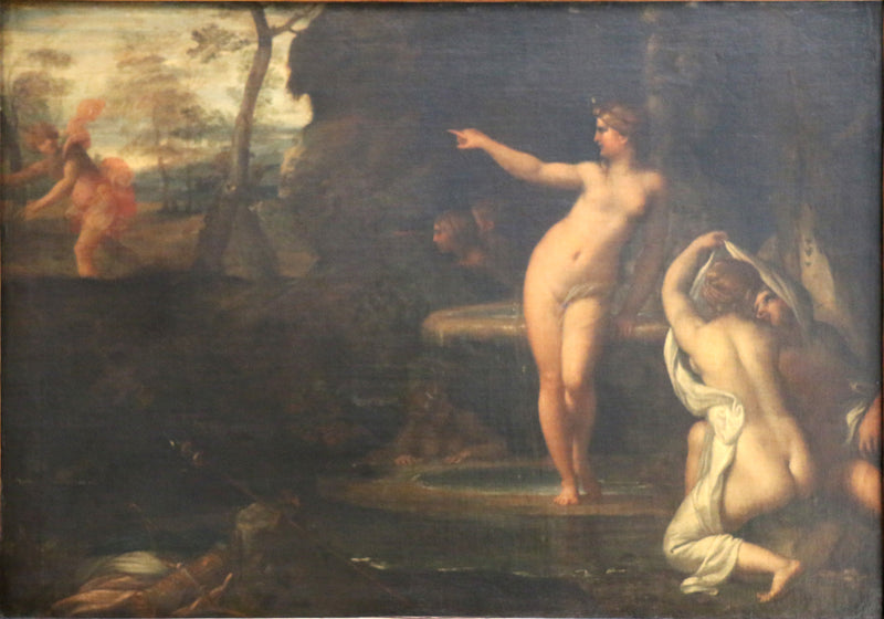 Diane banyo sırasında Actéon tarafından şaşırtıldı - Annibale Carracci