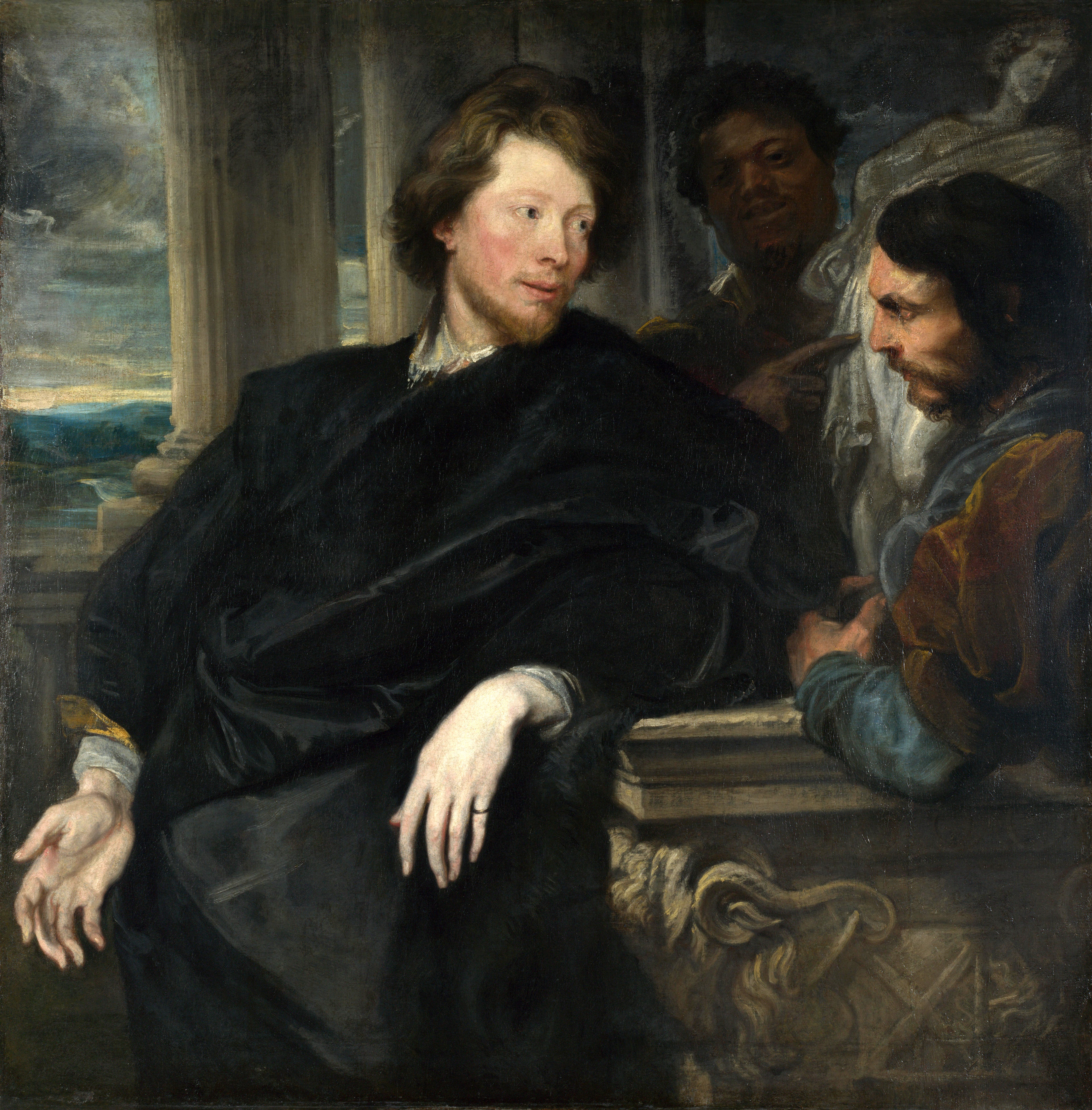 Portrait de George Gage avec deux accompagnateurs - Antoine van Dyck