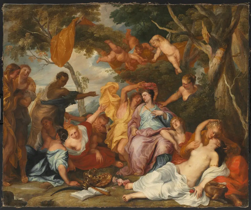Mirtillo taçlandıran Amarillis - Antoine van Dyck