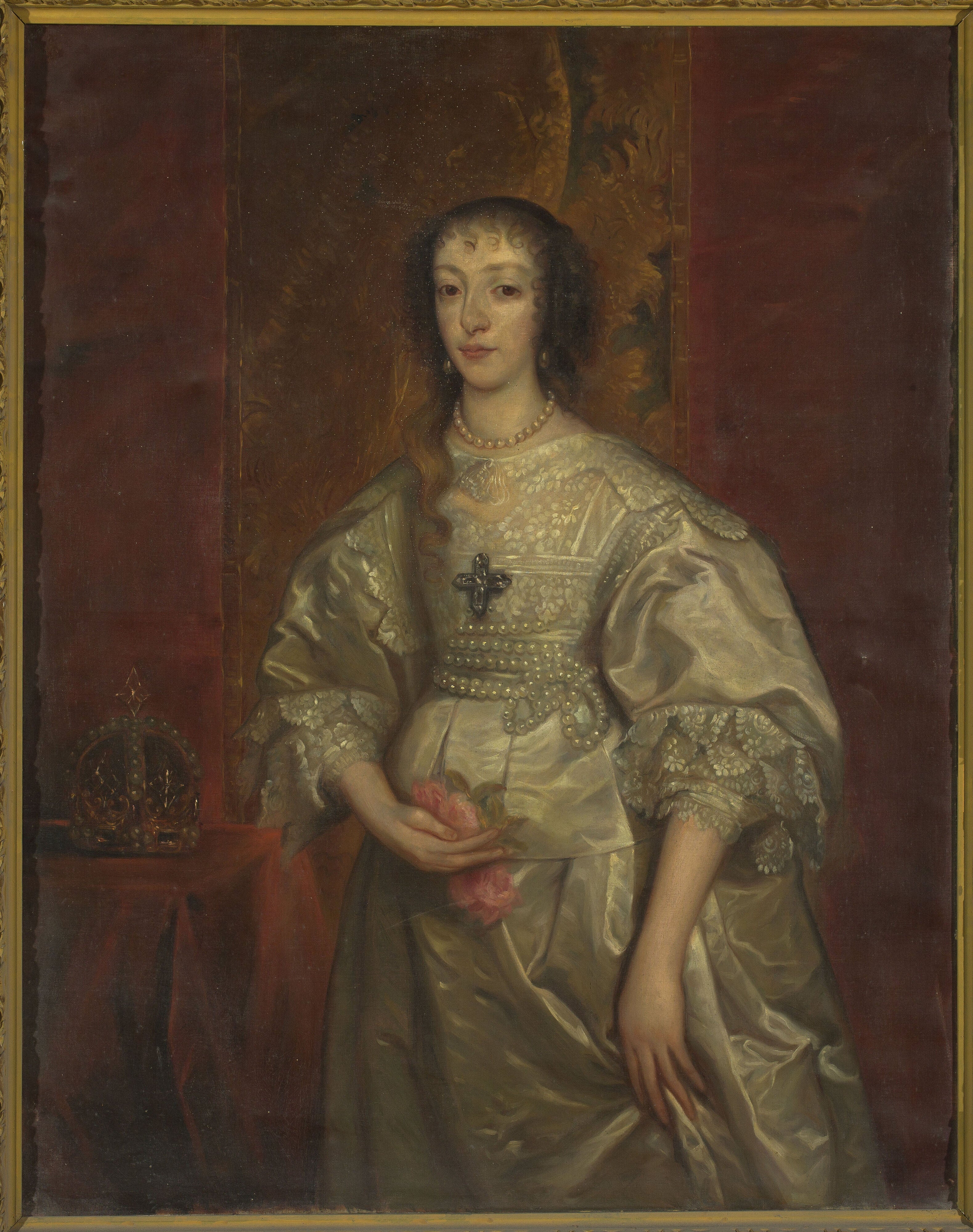 Portrait d'Henriette Marie (1609-1699), reine d'Angleterre - Antoine van Dyck
