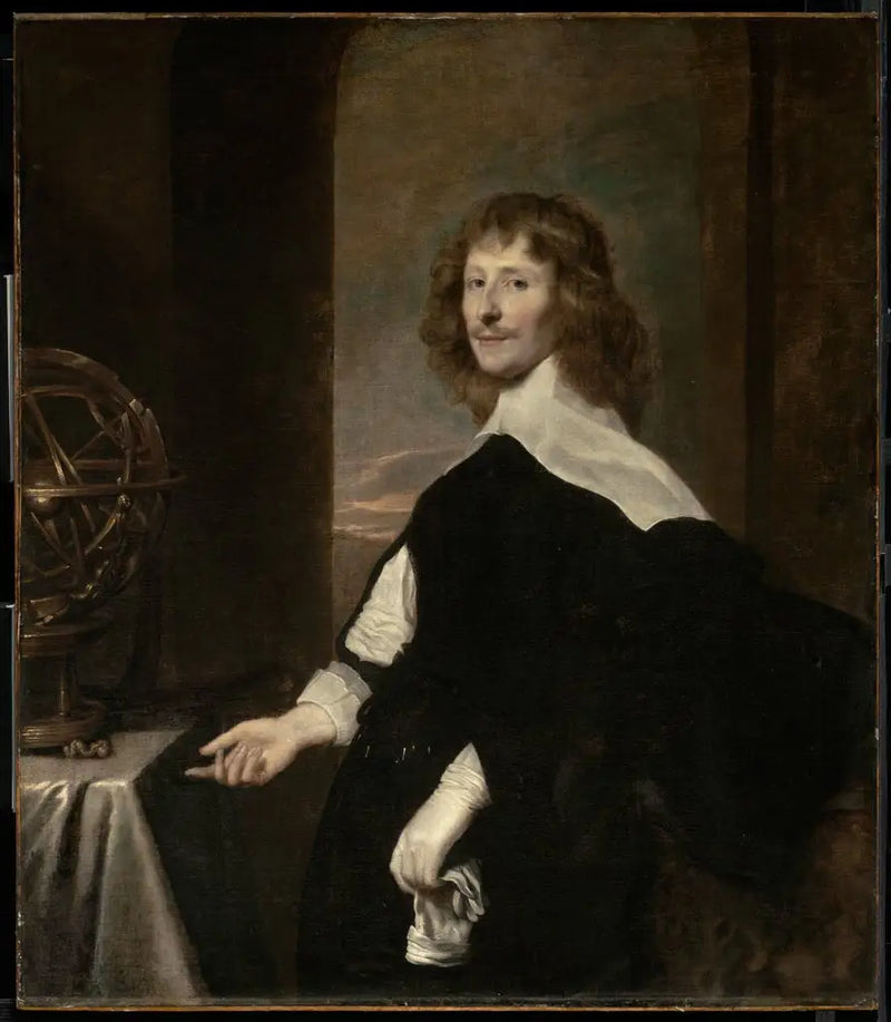 Antoine van Dyck - Bir Adamın Portresi ve Bir Küre Armillaris