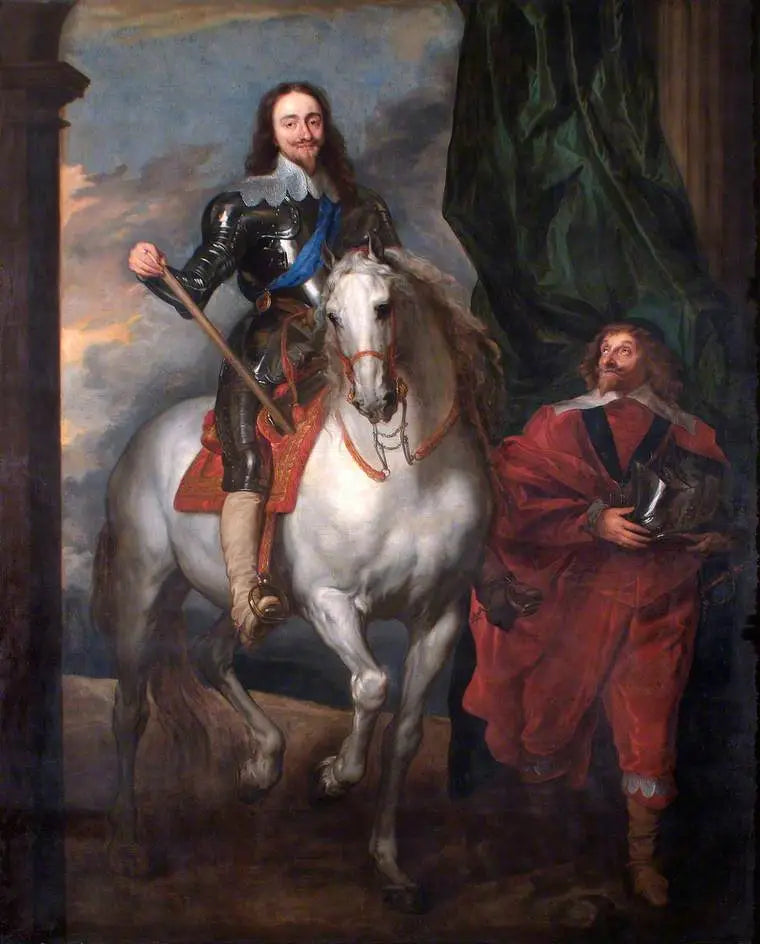 Kral I. Charles (1600-1649), at üzerinde Monsieur de Saint-Antoine ile - Antoine van Dyck