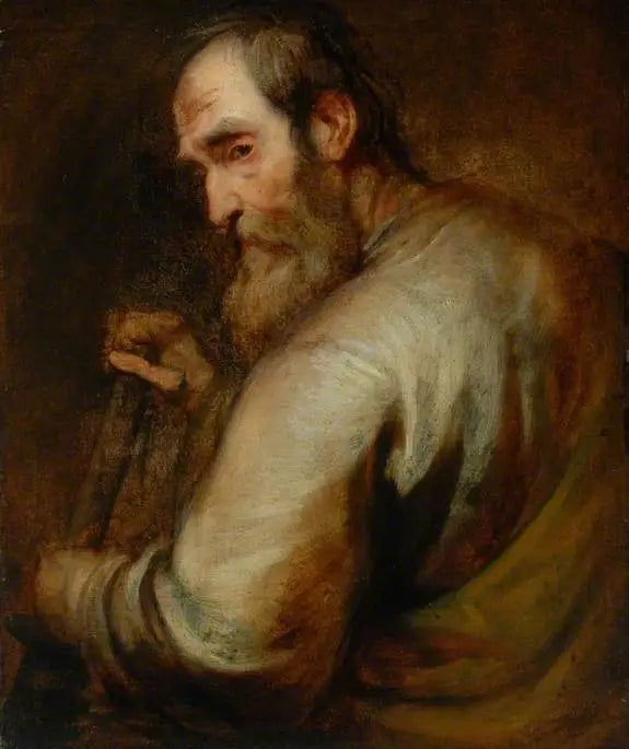 Bir Adamın Kazma Dayanmış Hali - Antoine van Dyck