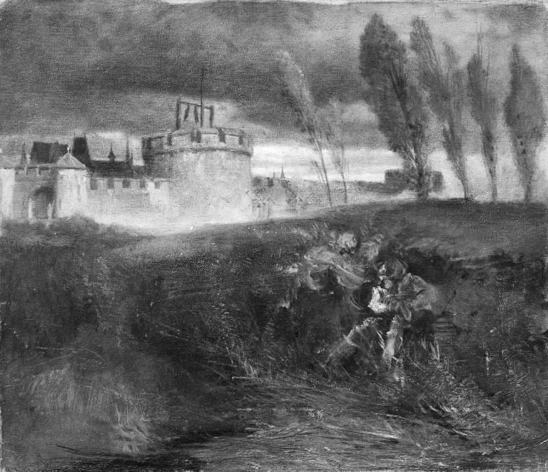 Paysage avec château - Arnold Böcklin