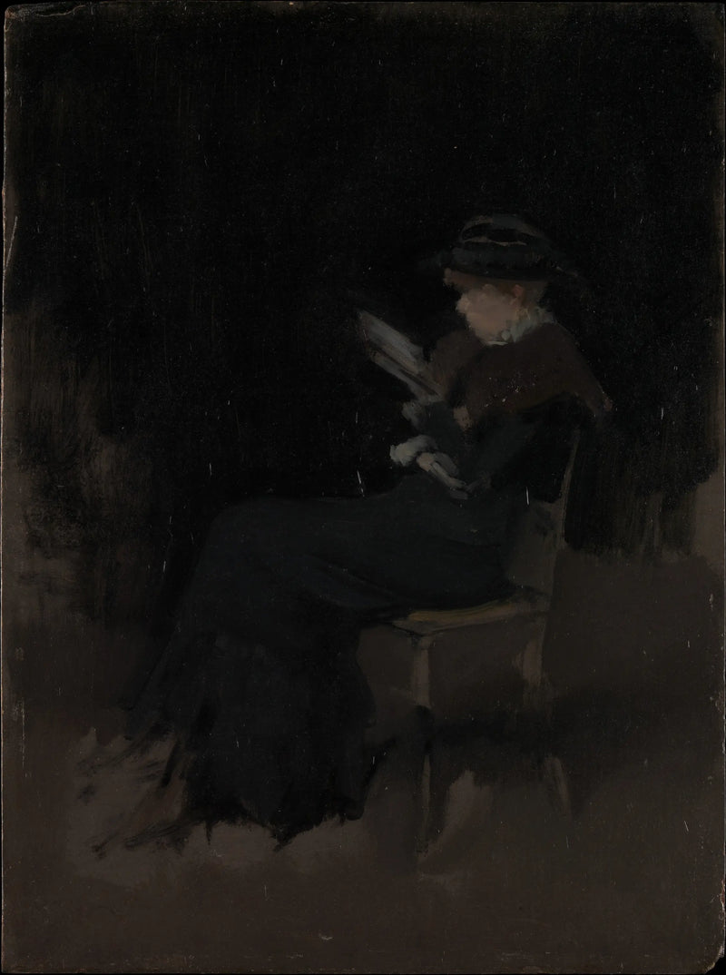Siyah Düzenleme: Okuyan Kız - James Abbott McNeill Whistler