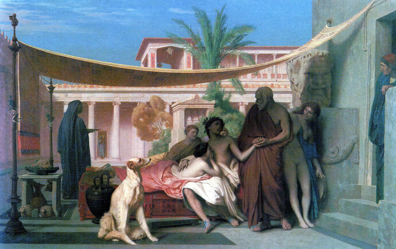 Sokrat, Alcibiades'i Aspasia'dan almak için geliyor - Jean-Léon Gérôme