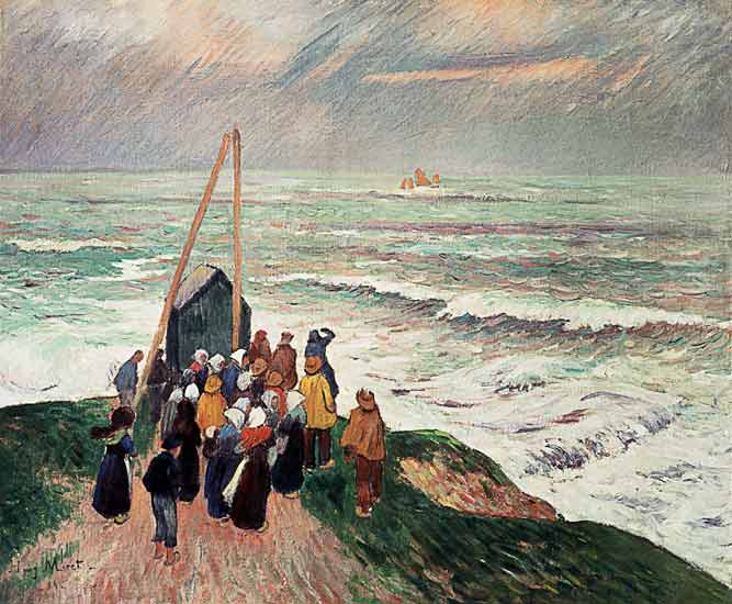 L'attente du retour des pêcheurs - Henry Moret