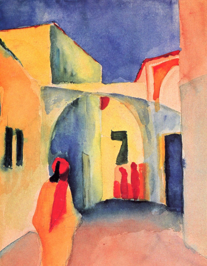 Bir Sokakta Görüntü - August Macke
