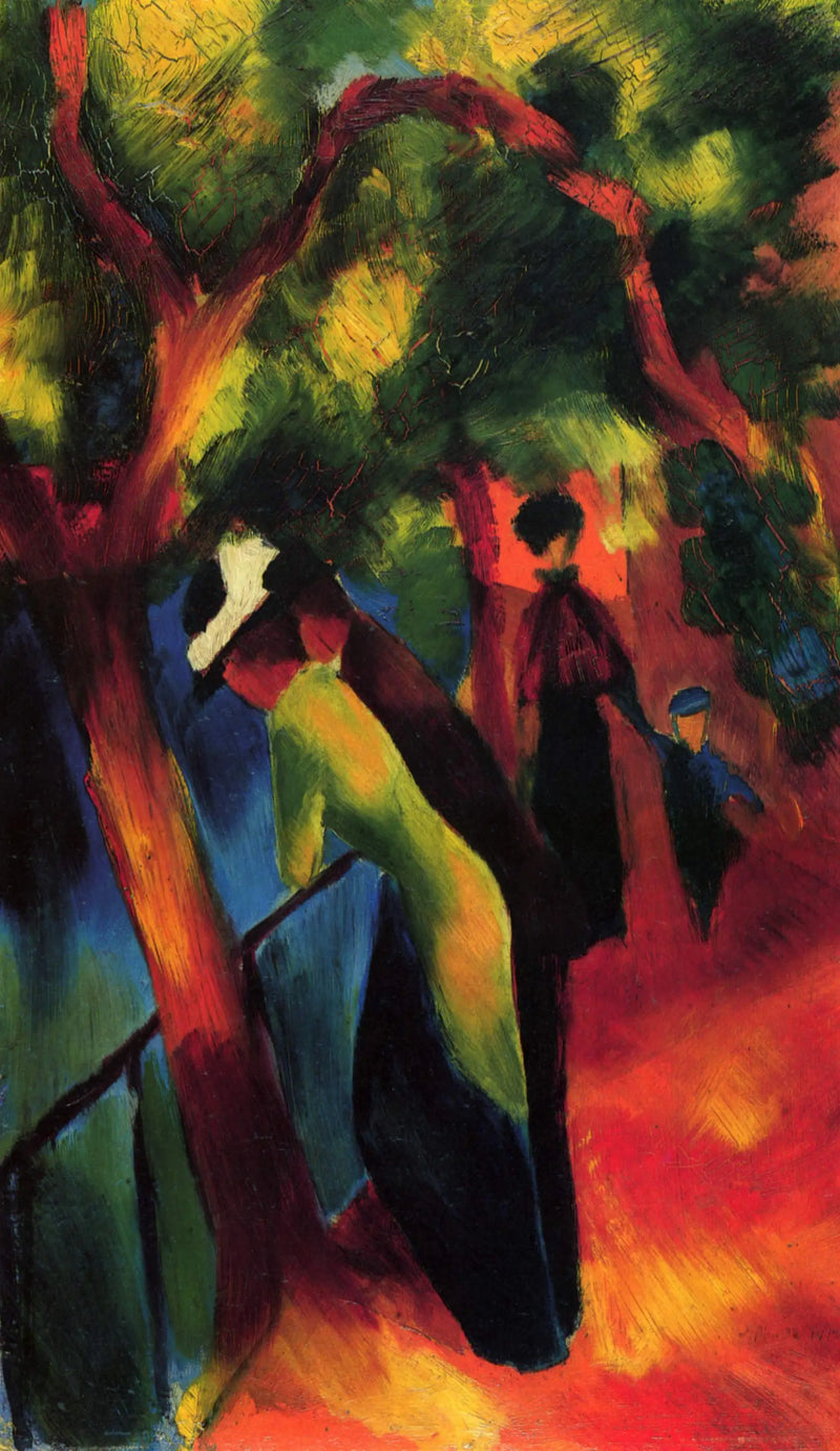 Güneşli Yürüyüş - August Macke