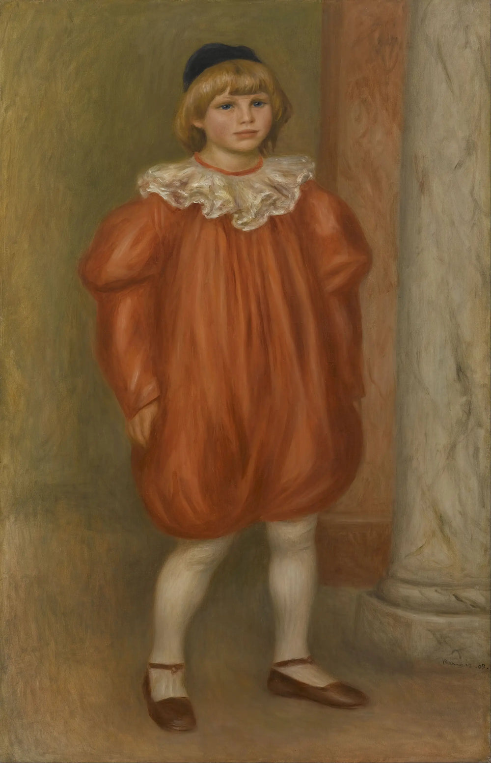 Reproduction du tableau « Claude Renoir en clown - Pierre-Auguste Renoir » par Alpha Reproduction en peinture à l’huile
