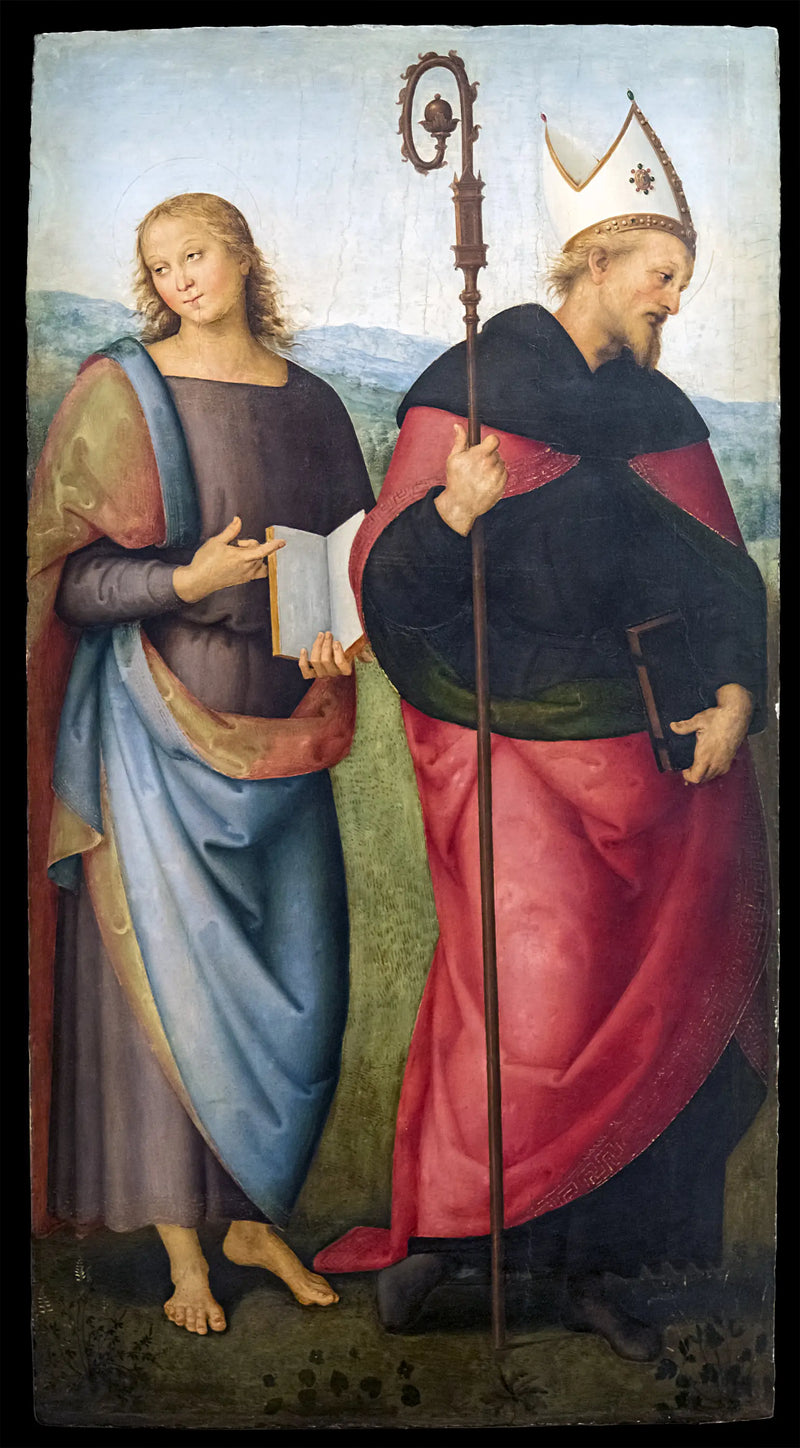 Saint Jean İncili ve Saint Augustin - Pietro Perugino
