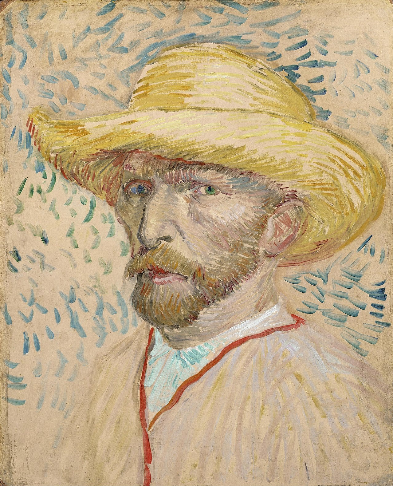 🎨 Hasır şapkalı otoportre – Vincent van Gogh (yaz 1887)
