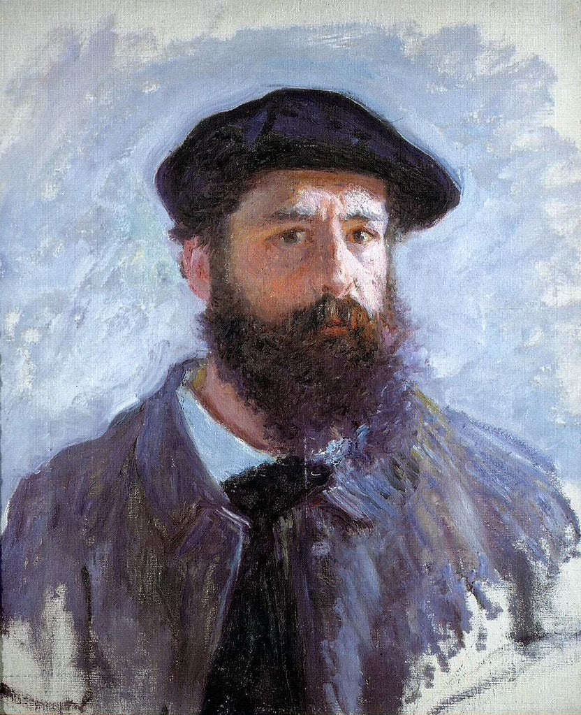 Bere takmış otoportre - Claude Monet