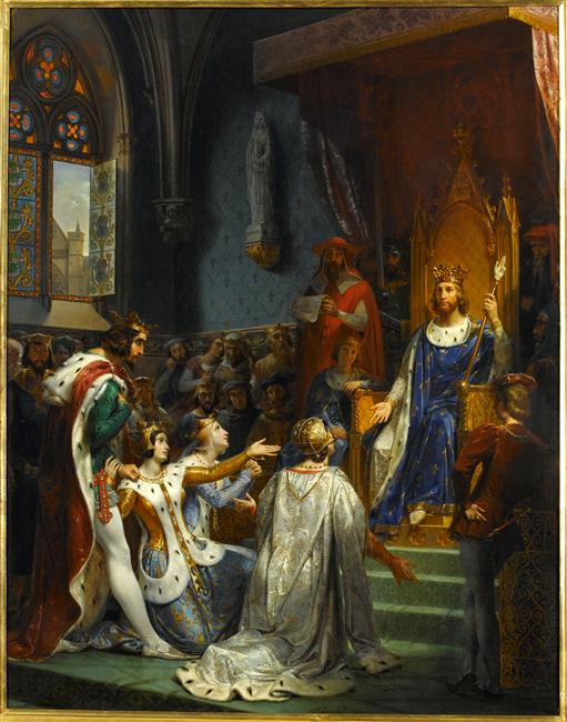 Jean II reçoit la soumission de Charles II de Navarre - Merry-Joseph Blondel