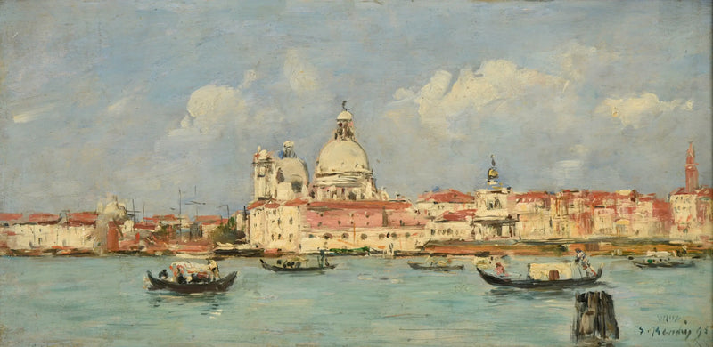 Venedik. Gümrük ve Notre-Dame-de-la-Salute - Eugène Boudin