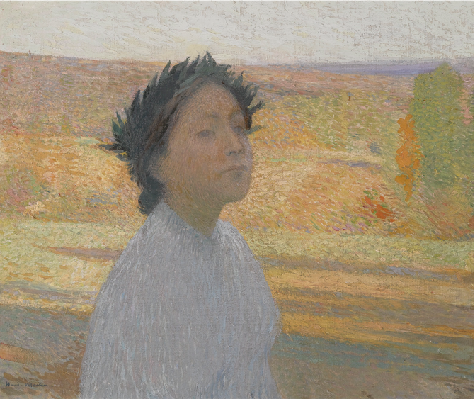 BUSTE DE JEUNE FILLE AVEC UNE COURONNE DE LAURIER - Henri-Jean Guillaume Martin