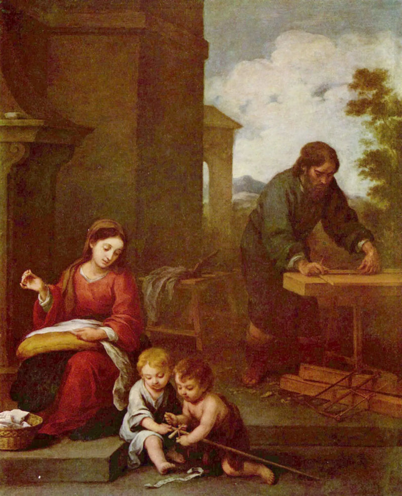 Kutsal Aile ve Aziz Yuhanna Vaftizci - Bartolomé Esteban Murillo