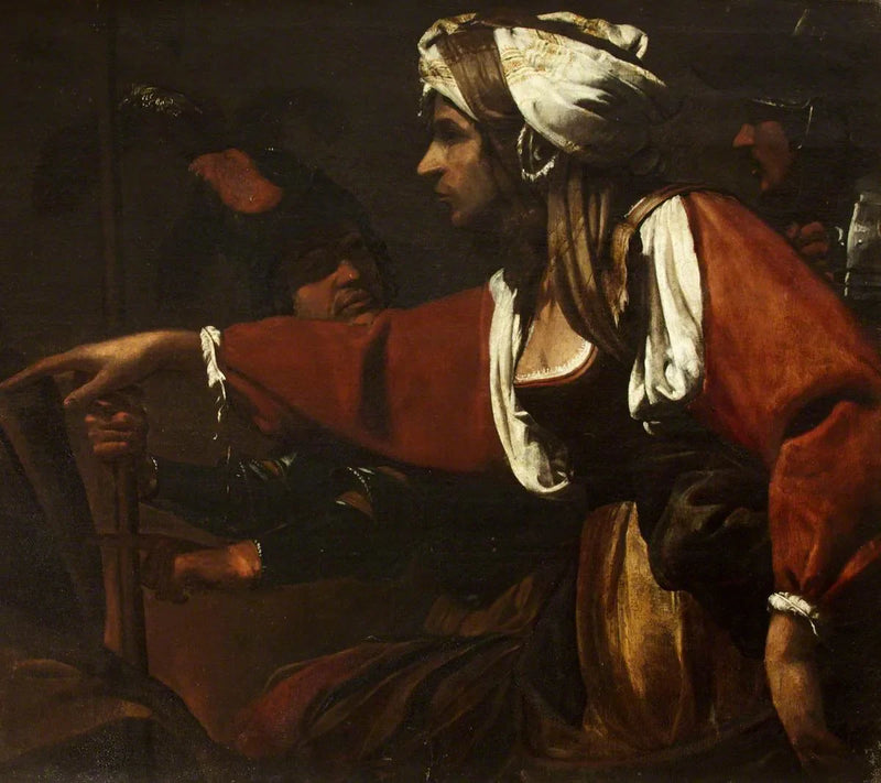 Servante tirée du « Reniement de saint Pierre » (fragment) - Bartolomeo Manfredi