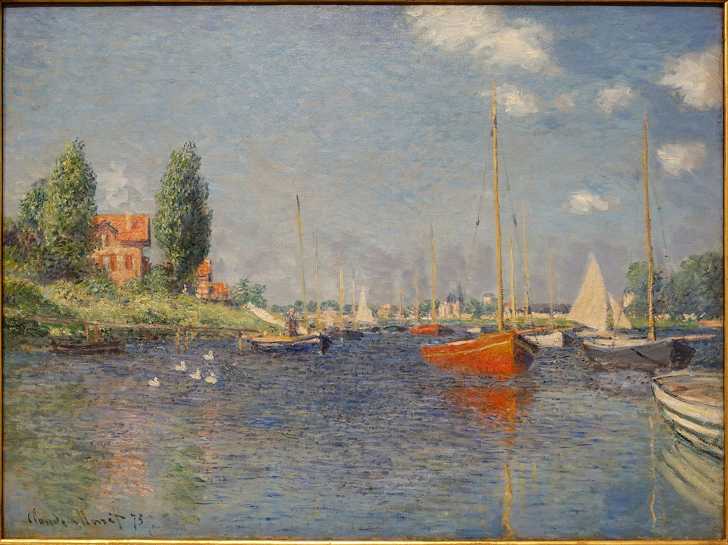 ⛵ Argenteuil'de Kırmızı Tekne – Claude Monet (1875)