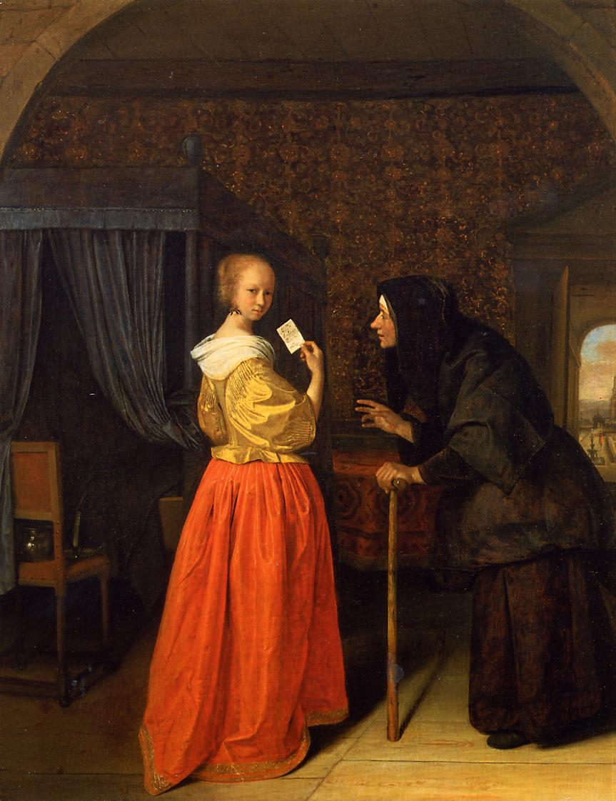 Bethsabée locataire la lettre du roi David - Jan Steen