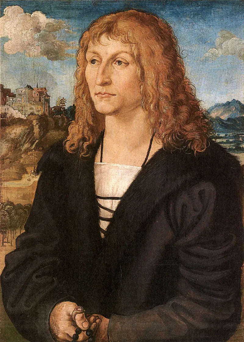 Yakın tıraşlı genç adam portresi - Lucas Cranach the Elder