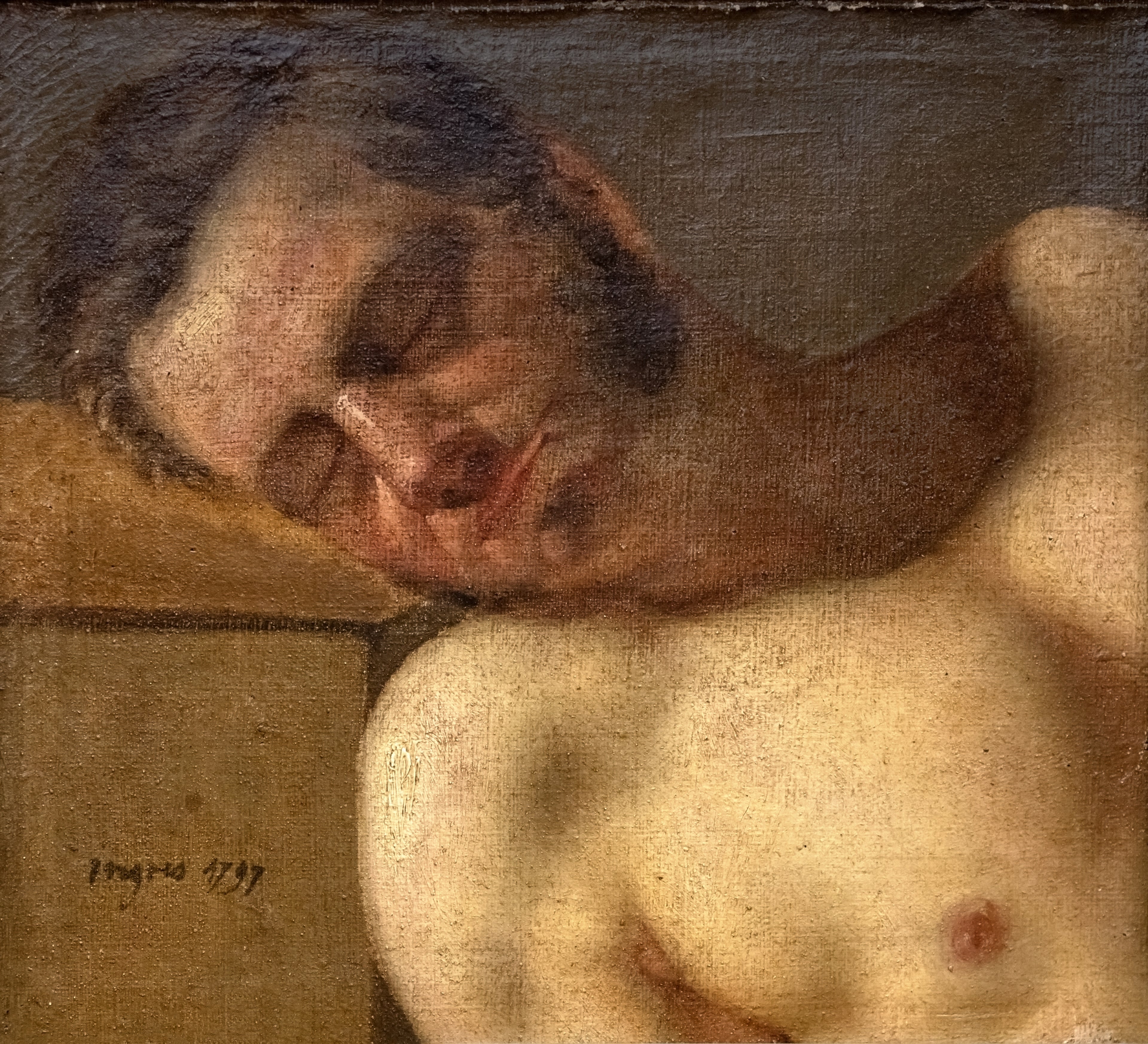 Adamın Baş ve Gövde Çalışması - Jean-Auguste-Dominique Ingres