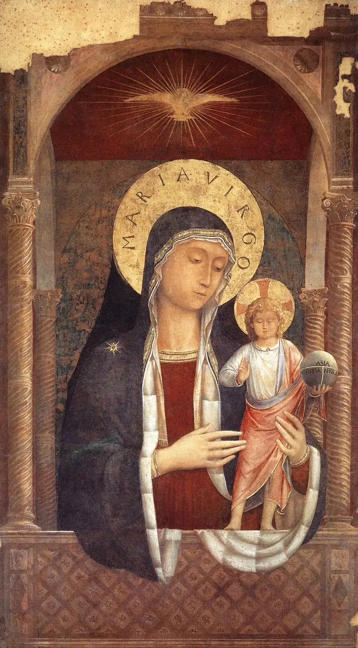 İsa'ya İkram Eden Meryem Ana'nın Bebekle Birlikte İkram Etmesi - Benozzo Gozzoli