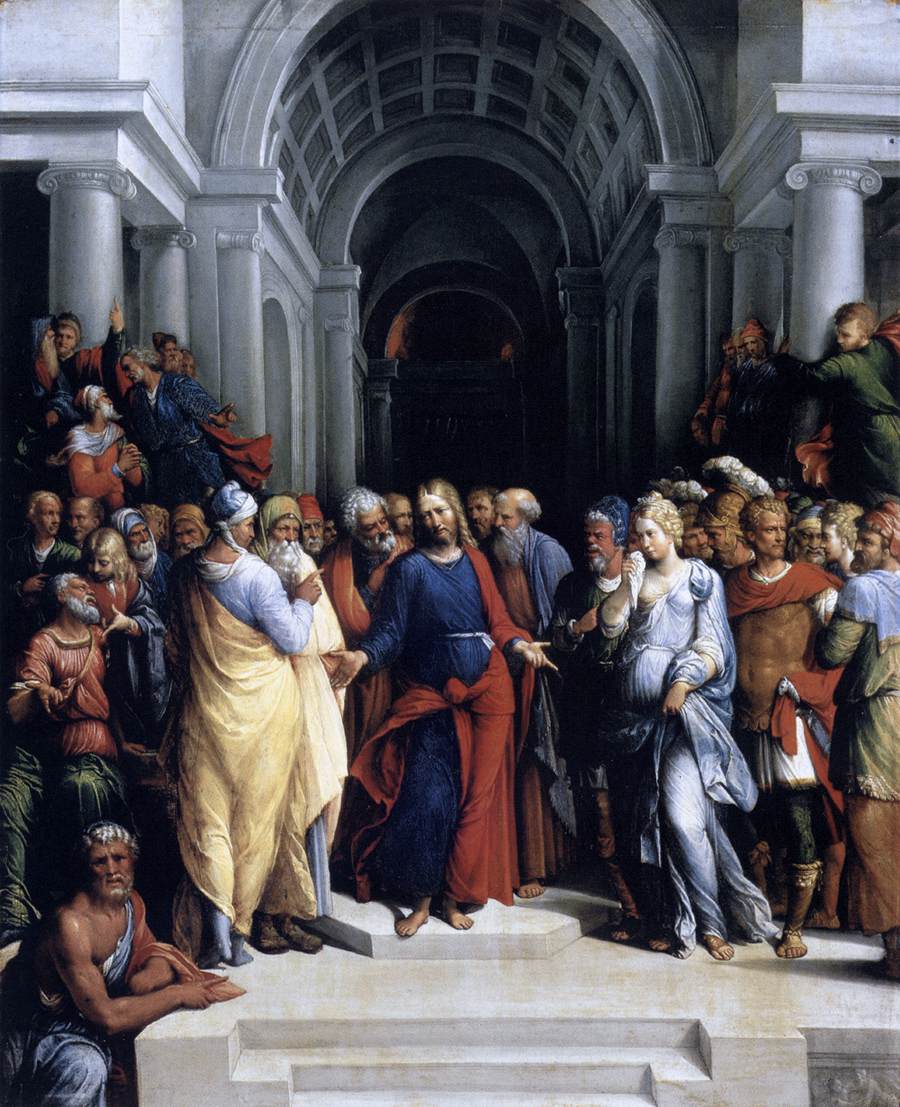 Le Christ et la femme adultère - Benvenuto Tisi