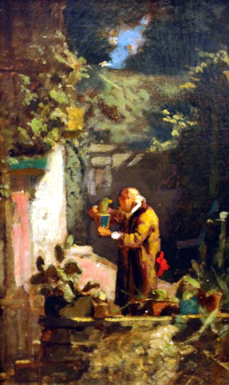 Bakan kaktüslerini suluyor - Carl Spitzweg