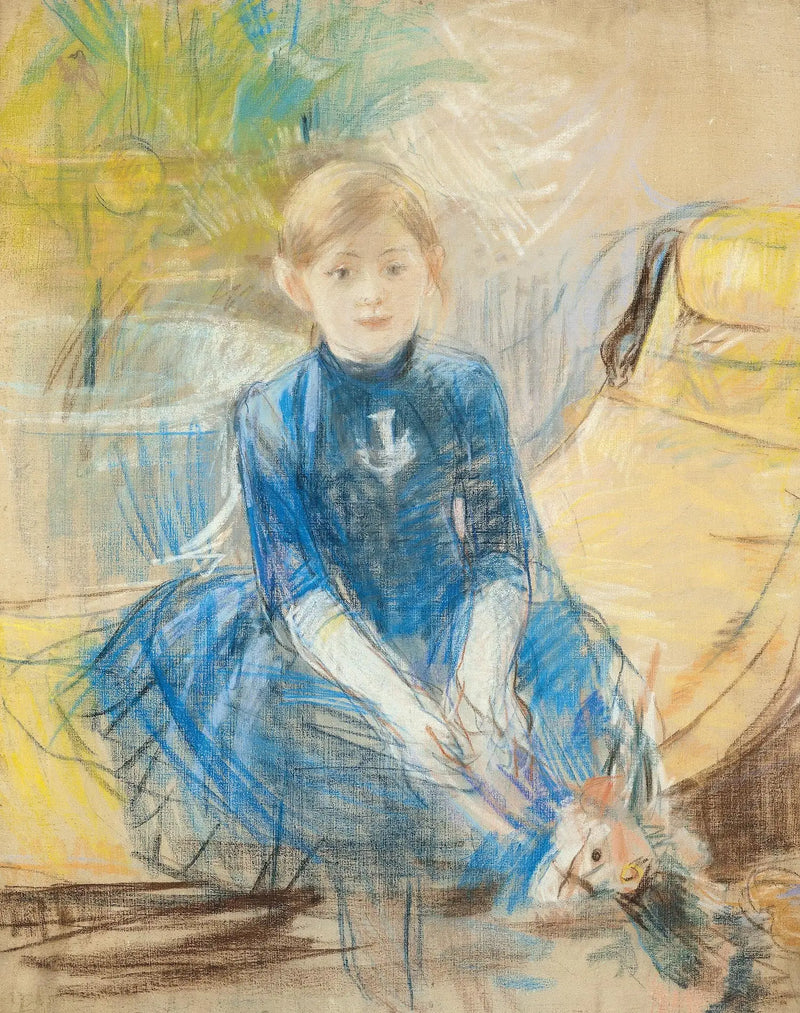 Mavi jarse giymiş kız - Berthe Morisot