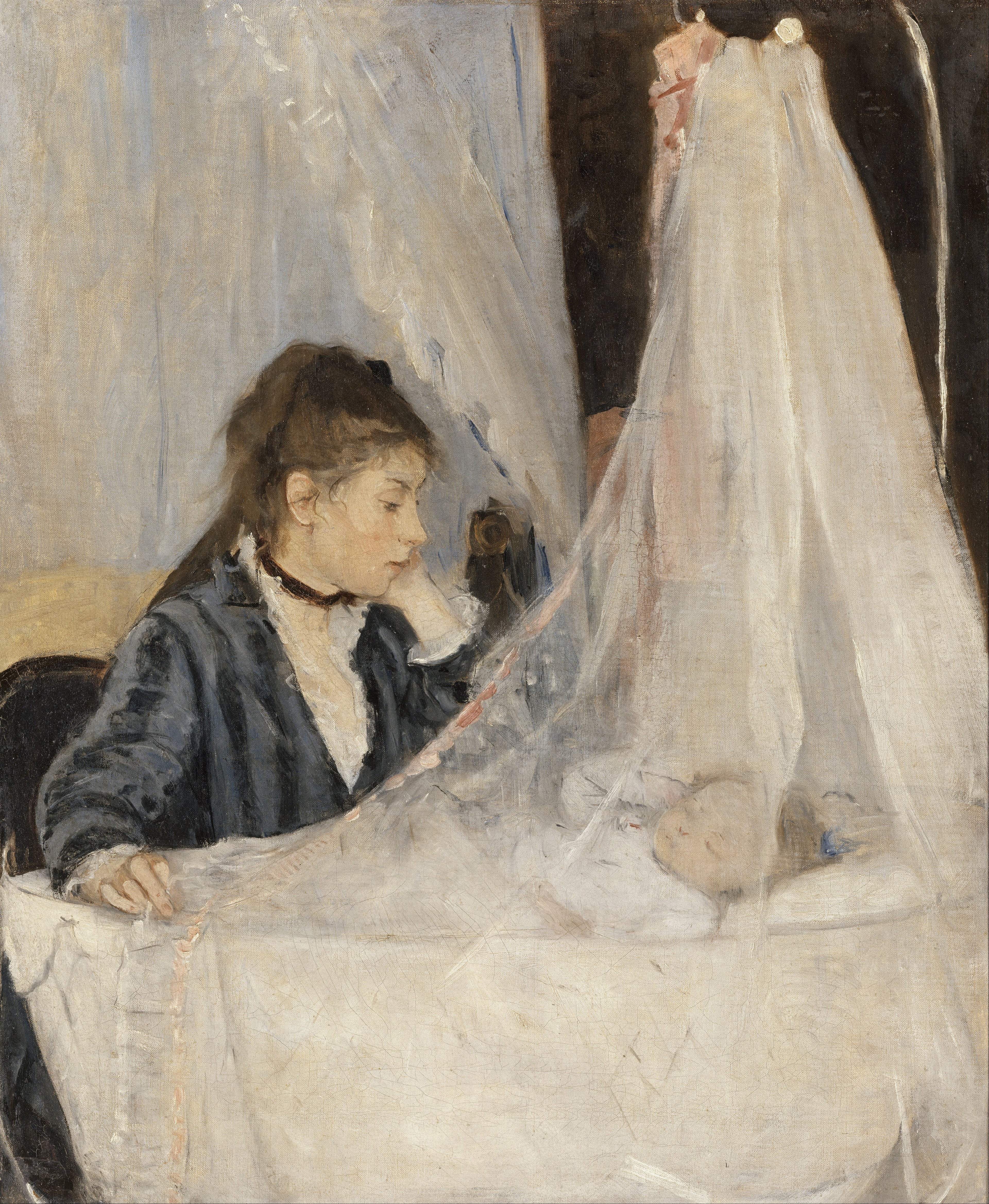 Reproduction du tableau « Le Berceau - Berthe Morisot » par Alpha Reproduction en peinture à l’huile