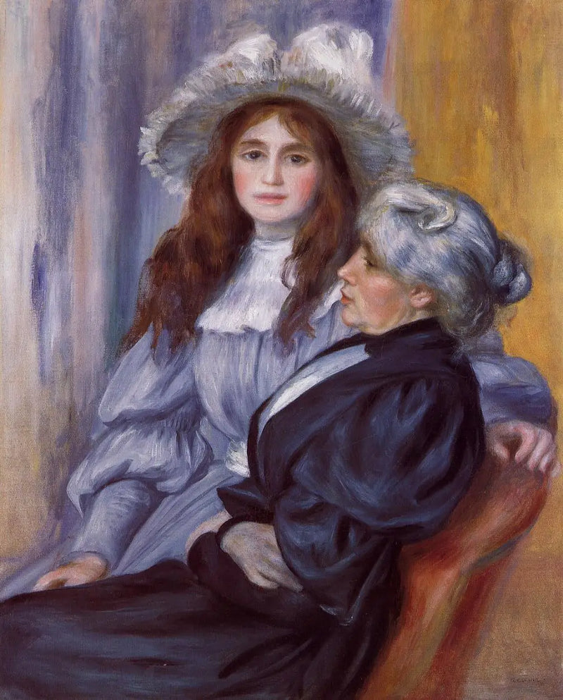 Berthe Morisot ve kızı Julie Manet - Pierre-Auguste Renoir