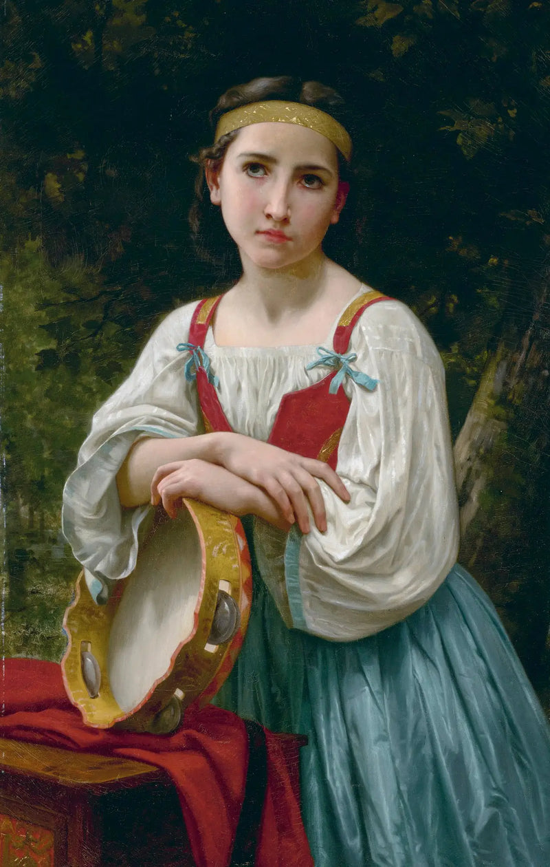 Basque davul çalan Çingene - Bouguereau