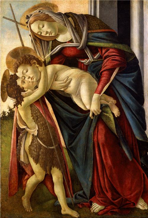 Çocuk İsa ve Küçük Aziz Yahya ile Meryem - Sandro Botticelli