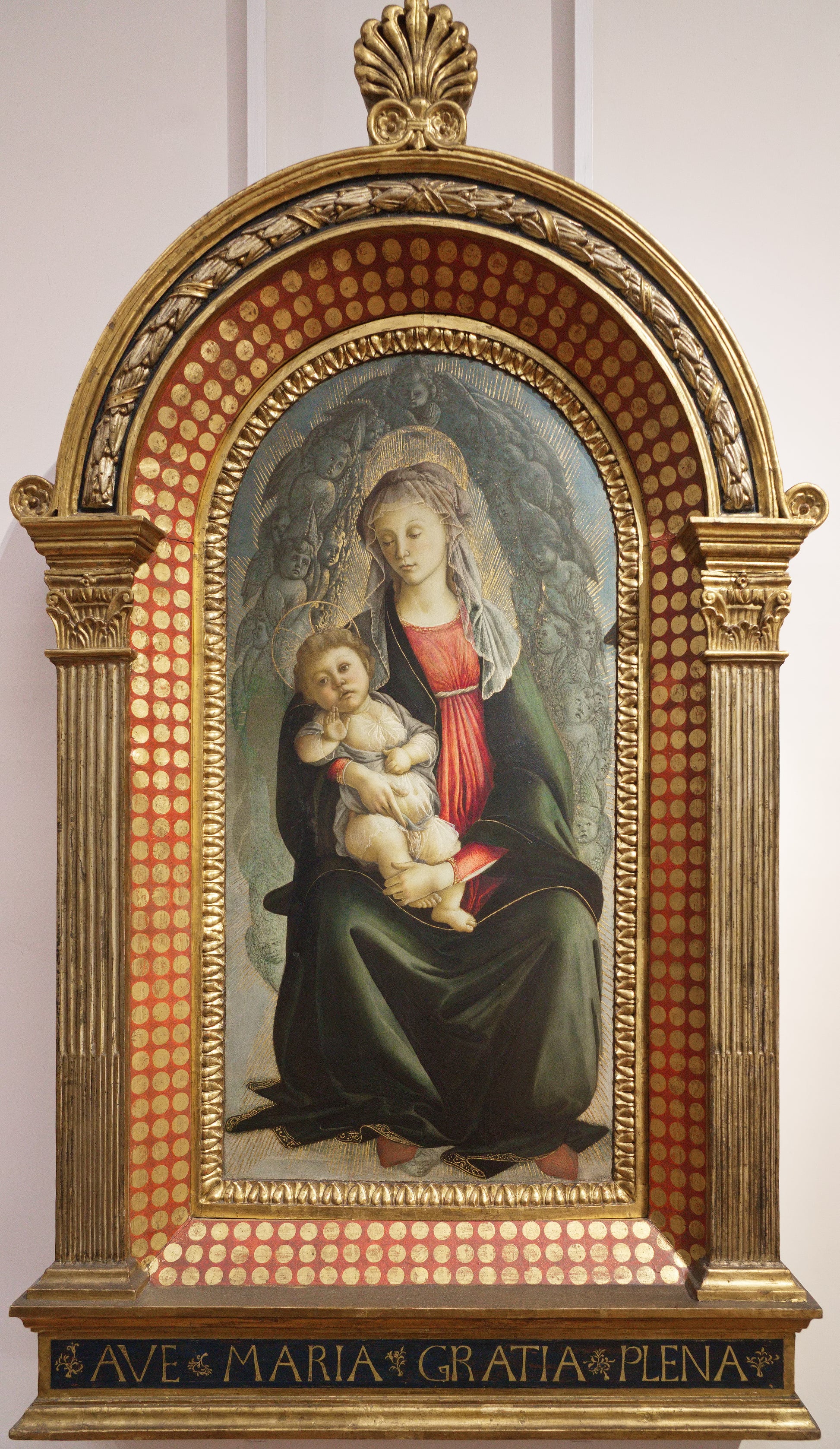 Melekler içinde Meryem ve Çocuk - Sandro Botticelli