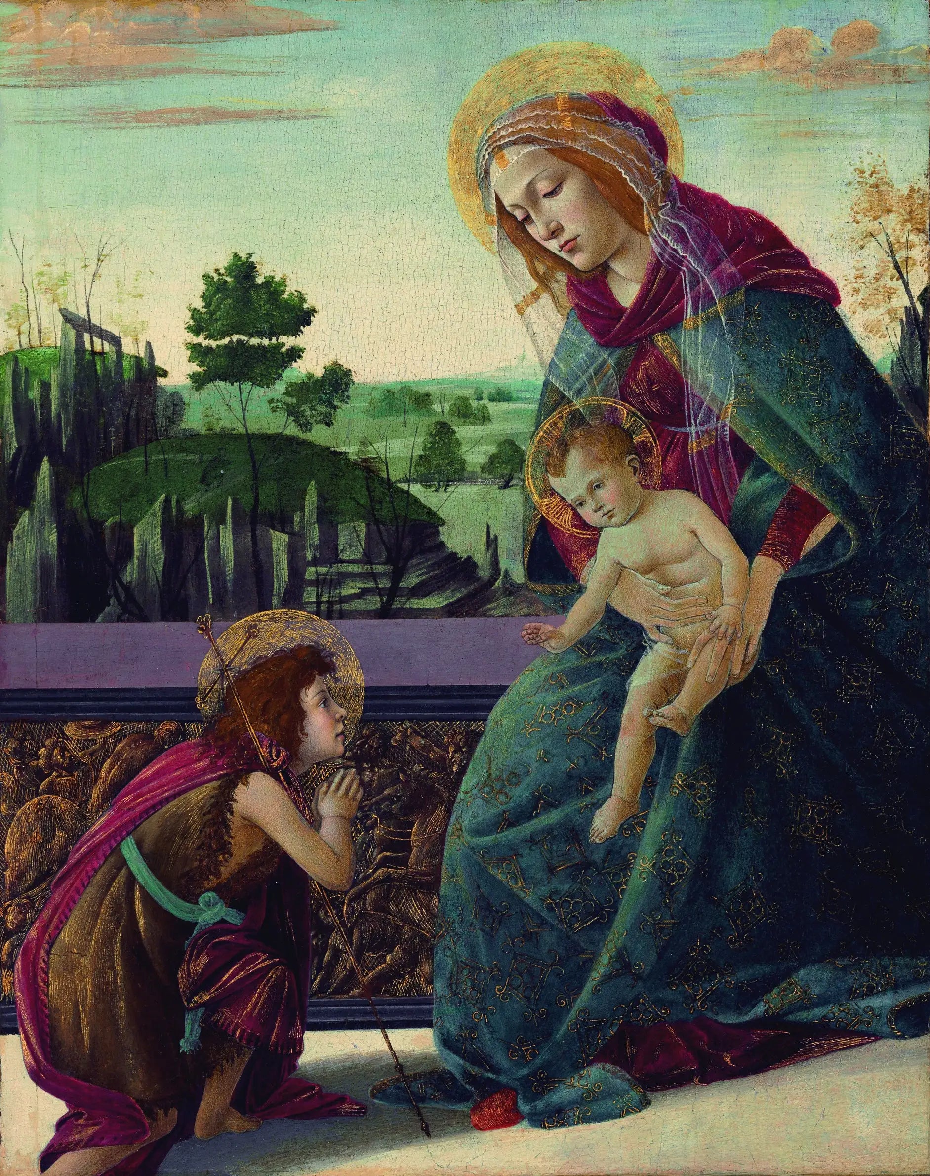 Vierge à l’Enfant avec le jeune saint Jean Baptiste - Sandro Botticelli - Alpha Reproduction