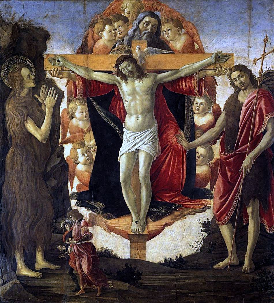 Üçleme, Aziz Maria Magdalena ve Aziz Yuhanna, Melek Raphael ve Tobit - Sandro Botticelli