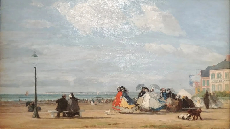 Trouville Plajı - İmparatoriçe Eugénie ve Takımı - Eugène Boudin
