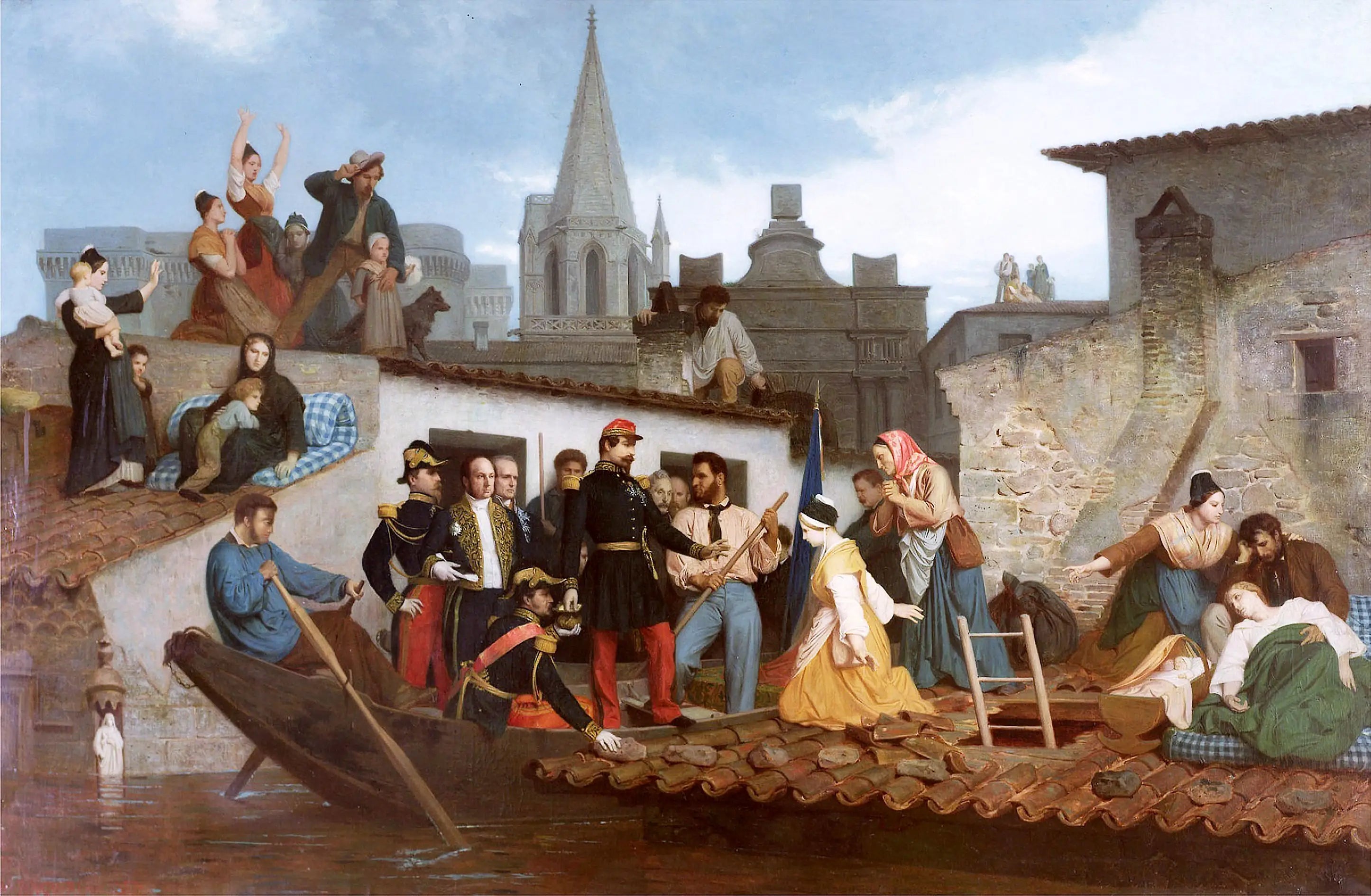 Napoléon III visitant les innondations de Tarascon - Bouguereau - Alpha Reproduction