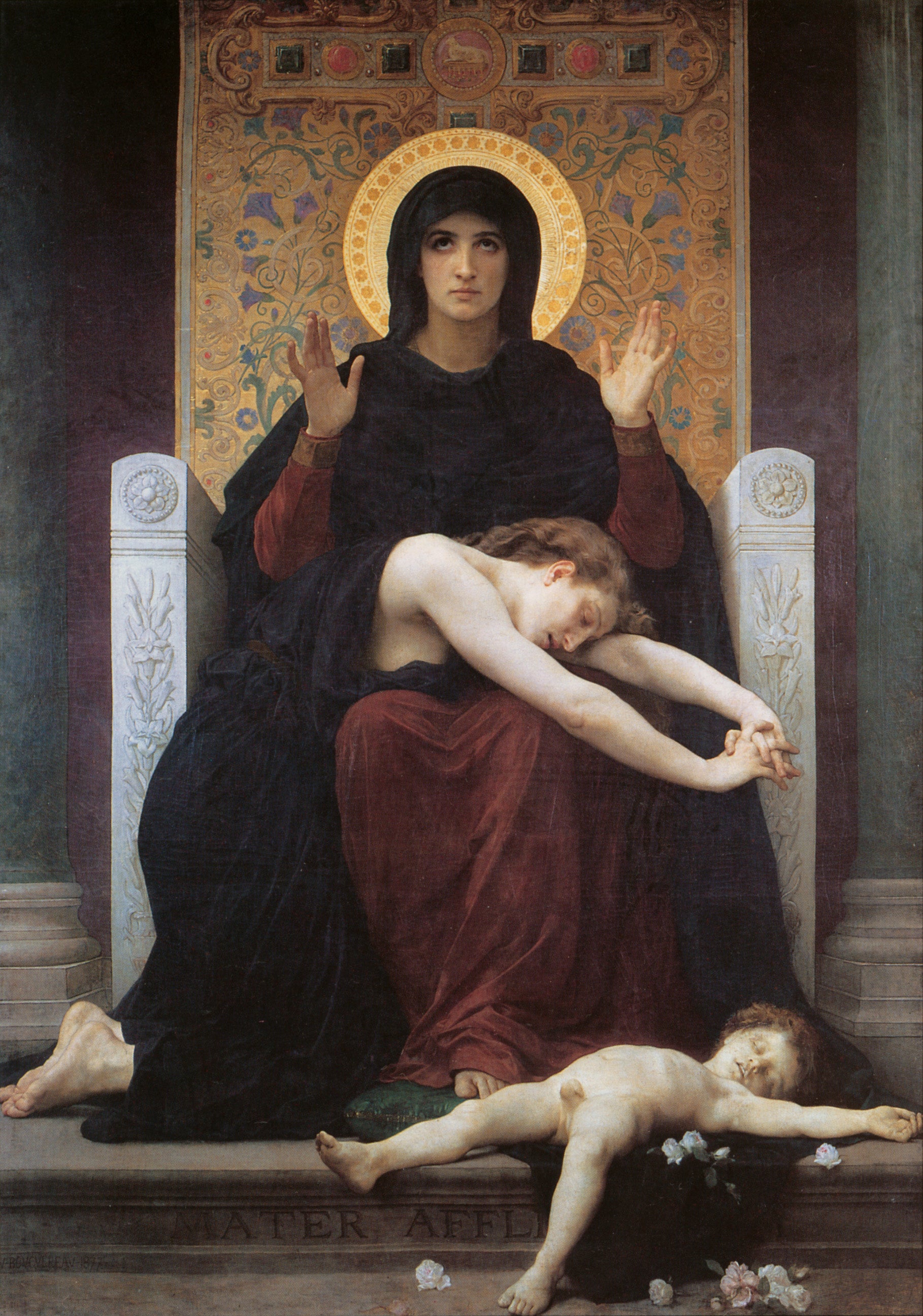 Reproduction du tableau « Vierge consolatrice - Bouguereau » par Alpha Reproduction en peinture à l’huile