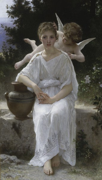 Reproduction du tableau « Première Rêverie - Bouguereau » par Alpha Reproduction en peinture à l’huile