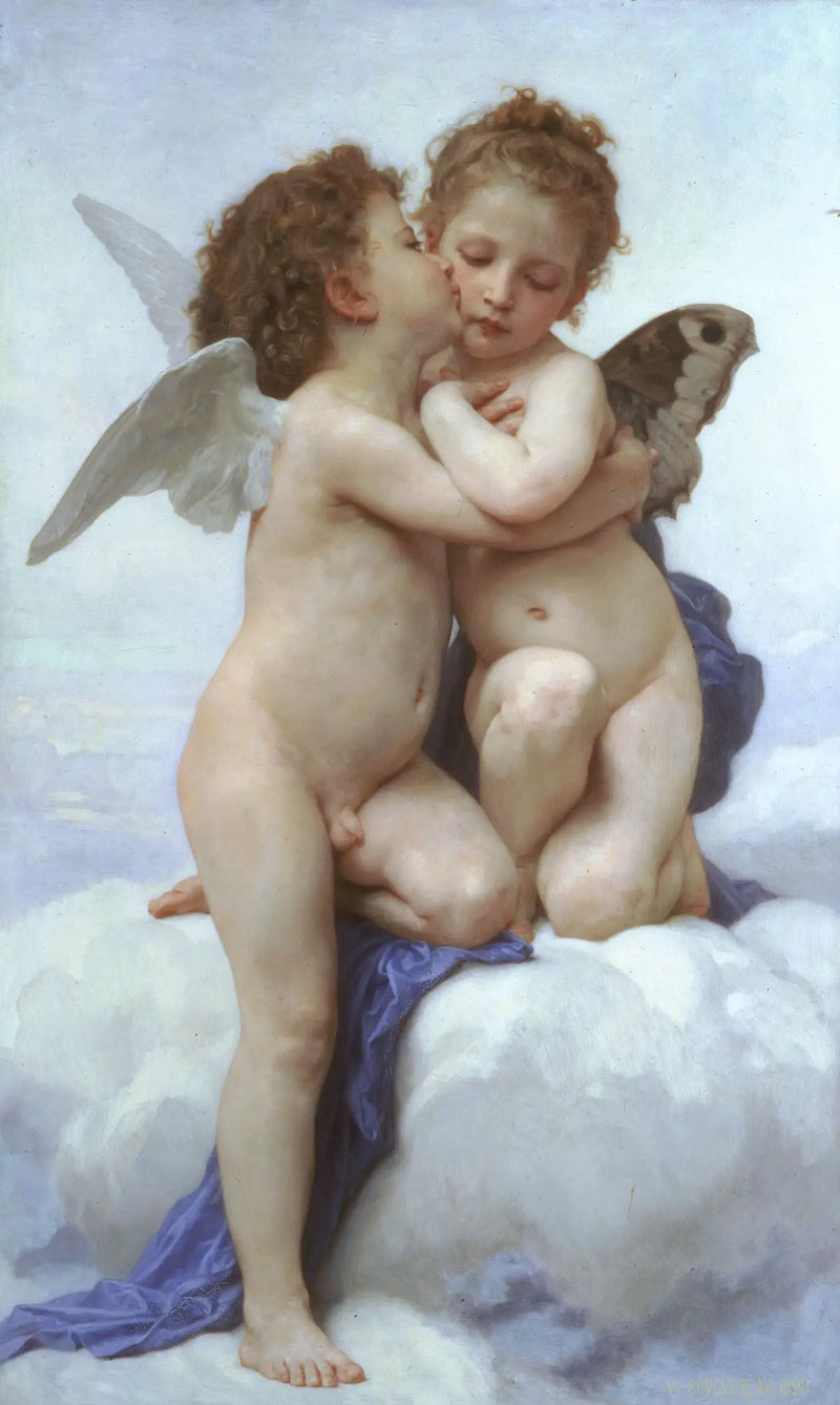 Aşk ve Psyche, çocuklar - Bouguereau