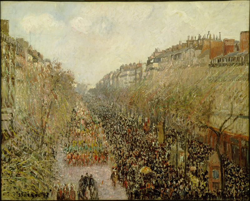 Montmartre Bulvarı, Mardi Gras - Camille Pissarro