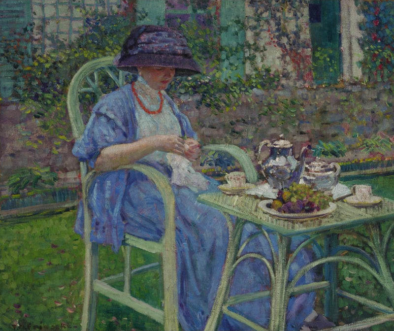 Bahçede Kahvaltı - Frederick Carl Frieseke