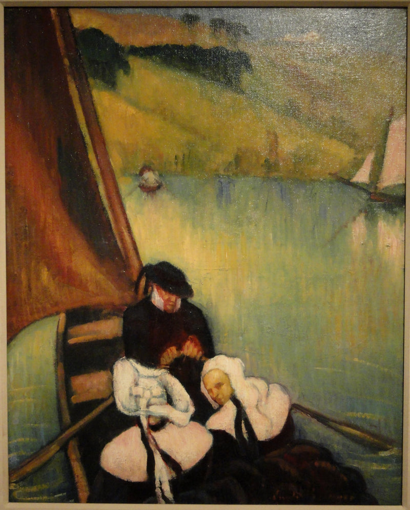 Feminen Brezilyalılar bir feribotta - Émile Bernard