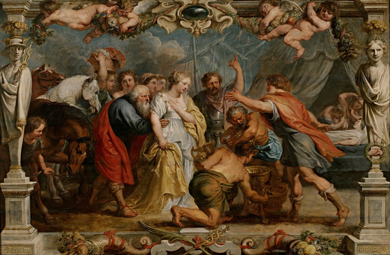 Achilles'e Nestor tarafından verilen Briseis - Peter Paul Rubens