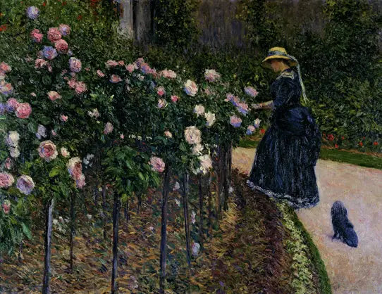 Petit Gennevilliers'deki Bahçedeki Güller - Gustave Caillebotte